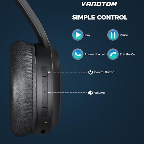 Wireless Headphones Bluetooth Headphones with Microphone,Noise Canceling Wireles... - Image 6