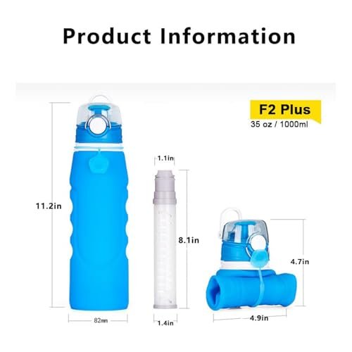 Ultra-Filtration Filtered Water Bottle,Portable Water Filter with 1l,Foldable Wa... - Image 10
