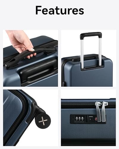 LUGGEX Carry On Luggage with Front Opening, Expandable Polycarbonate Hard Shell ... - Image 8