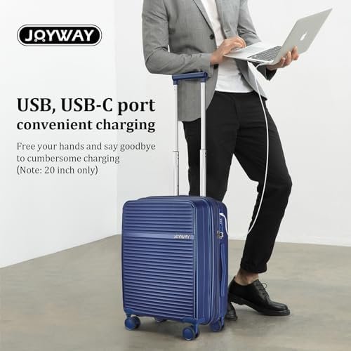 Joyway Luggage Sets 3 Piece, Expandable Suitcase set with Spinner Wheels and Cha... - Image 3