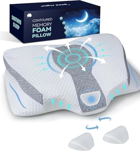Cervical Neck Pillow, Ergonomic Memory Foam Pillows for Neck and Shoulder Pain R... - Image 2