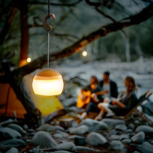 Camping Lantern, 4 Light Modes LED Camping Lantern with Hanging Hook Silicone Re... - Image 6