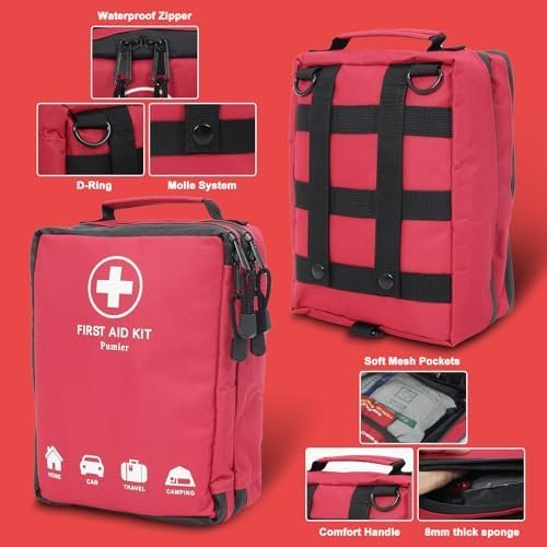 Home-Car-First-Aid-Kit-Camping-Essentials-Empty Bag, Labelled, Double Layer, Lar... - Image 8