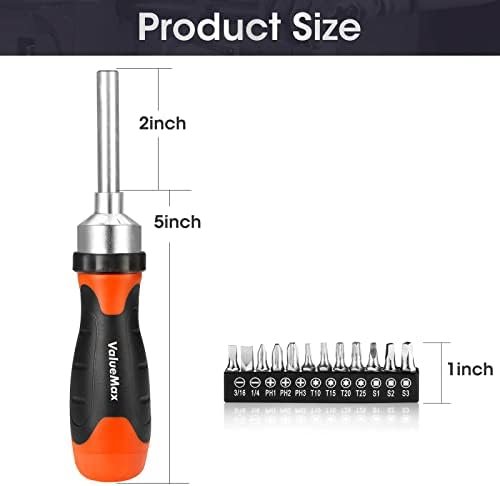 ValueMax 13-in-1 Multi-bit Ratcheting Screwdriver Set Tool All in One, Portable ... - Image 7