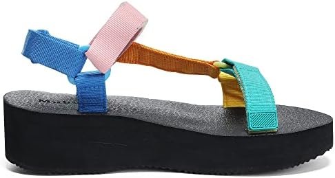 Women's Platform Sandals Casual Wedge Adjustable Velcro Arch Support Yoga Mat He... - Image 3