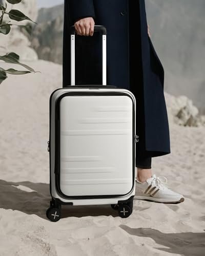 LUGGEX Carry On Luggage with Front Opening, Expandable Polycarbonate Hard Shell ... - Image 7