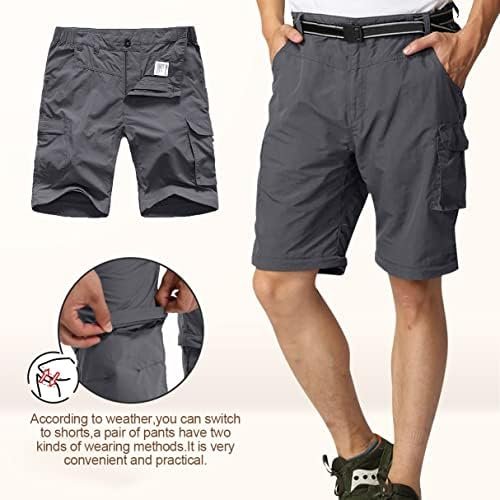 Mens Hiking Pants Convertible Quick Dry Zip Off Fishing Travel Safari Pants - Image 4