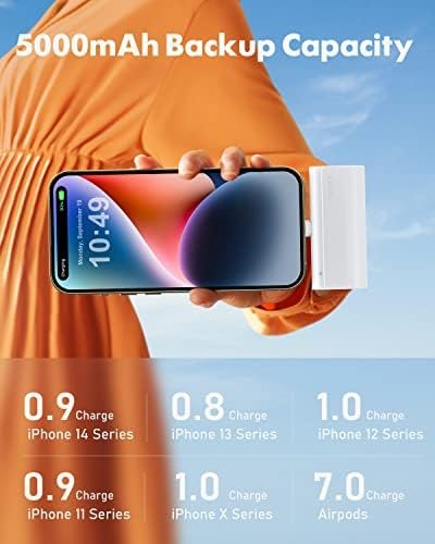 VEGER 2 Pack Portable Chargers for iPhone, 5000mAh Mini Fast Charging Power Bank... - Image 4