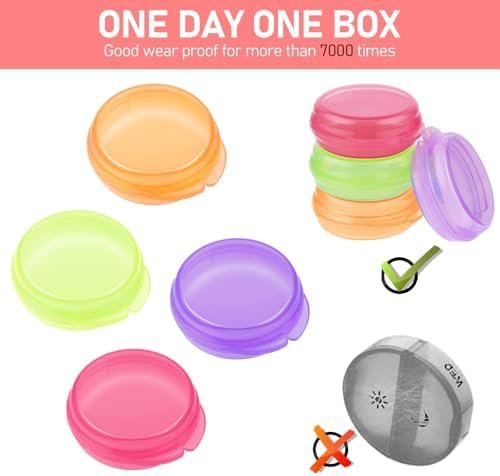 4 Pcs Mini Pill Organizer Small Pill Box Cute Portable Pill Case for Pocket Purs... - Image 8