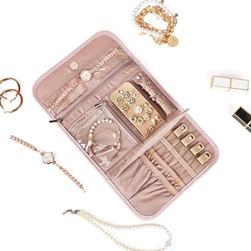 BELALIFE Travel Jewelry Case Organizer, Foldable Jewelry Storage Roll for Earrin... - Image 3