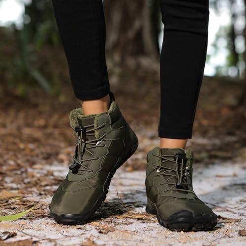 HiGropcore Men's Women's Winter Snow Boots, Warm Fur Lined Hike Footwear Barefoo... - Image 3