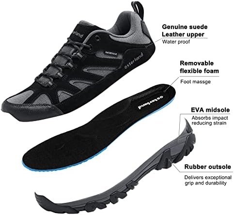 Osterland Men's Hiking Shoes - Outdoor Low-Top Trekking Trail Shoes,Waterproof L... - Image 6