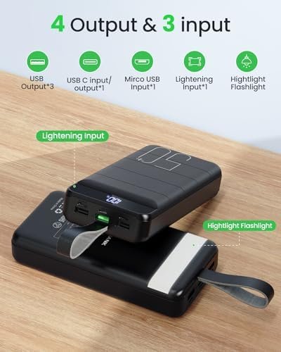 Power Bank Fast Charging 50000mAh - 22.5W Portable Charger USB C Quick Charge wi... - Image 5