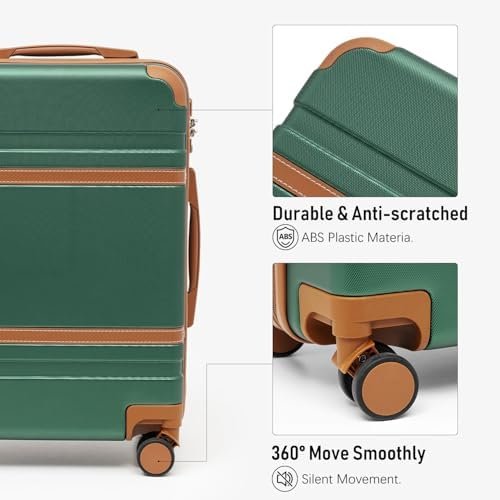 LONG VACATION Luggage Set 4 Piece Luggage ABS Carry on Suitcase Hardside Luggage... - Image 4