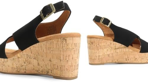 DREAM PAIRS Women's Platform Wedge Sandals Comfortable Ankle Strap Sandals for W... - Image 8