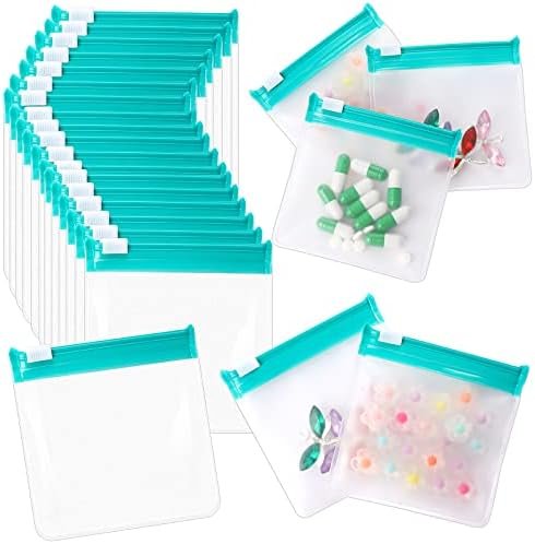 24 Pcs Travel Pill Packets Pill Pouch Bags Reusable Zippered Medicine Bag Set Se... - Image 2