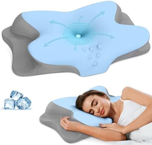 Cervical Neck Pillow - Cooling Pillow for Neck Pain Relief, Ergonomic Contour Si... - Image 2