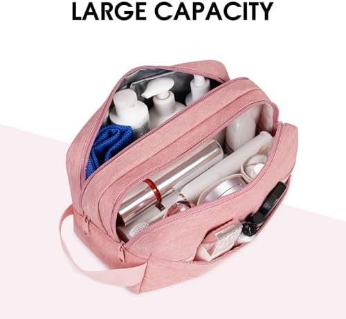 WANDF Travel Toiletry Bag with Wet Compartment Toiletry Organizer Shaving Bag Ha... - Image 7
