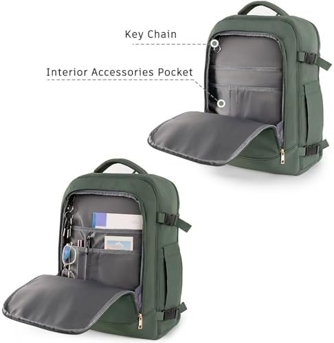Carry on Backpack, Flight-approved Backpack for Traveling, 40L Personal Item Tra... - Image 8