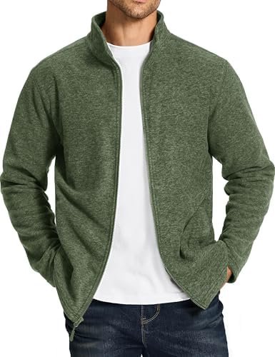 TACVASEN Men's Fleece Jackets Full Zip Lightweight Jacket Casual Soft Warm Coats... - Image 4