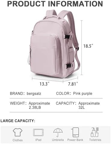 Travel Backpack For Women Men Personal Item Backpack Carry On Backpack For Airpl... - Image 3