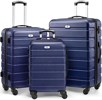 Suitour Luggage 3 Piece Sets Hard Shell Luggage Set Spinner Wheels, TSA Lock, 20... - Image 2