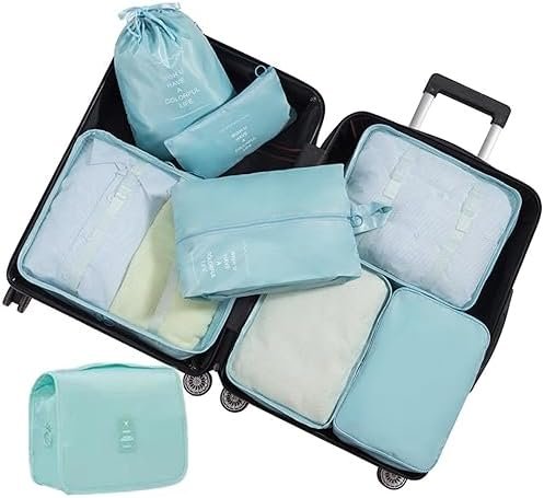 8 PCS Packing Cubes Compression, Travel Luggage Organizer Bags, Travel Storage B... - Image 3