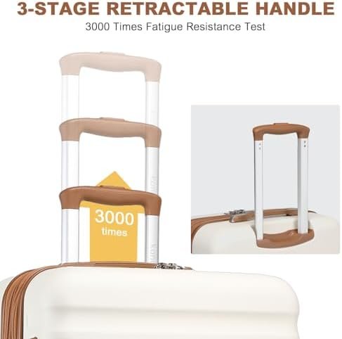 Kono Airline Approved Suitcase Set 3 Piece Luggage Set Lightweight Carry On Trav... - Image 7