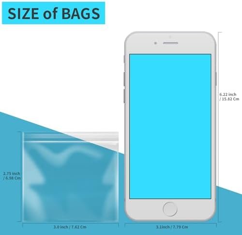 125 Packs 6 mil Sturdy Pill Pouch Bags for Travel Bpa free 3x2.75'' Small Portab... - Image 6