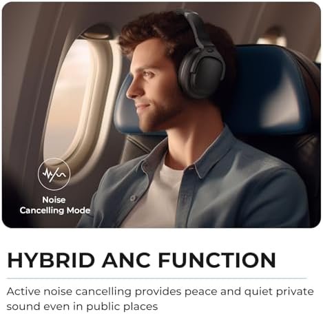 Hybrid Active Noise Cancelling Headphones Bluetooth Headphones Wireless Headphon... - Image 3