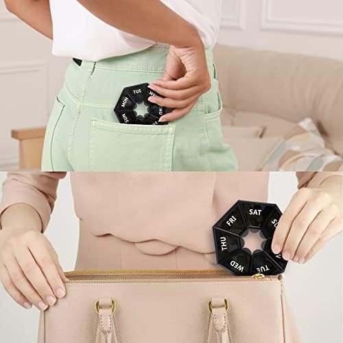 Gelibo,Weekly Pill Organizer, 2 Pack Portable Travel Pill Box Dispenser Medicine... - Image 7