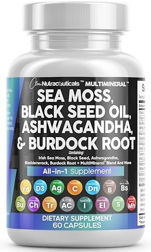 Sea Moss 3000mg Black Seed Oil 2000mg Ashwagandha 1000mg Turmeric 1000mg Bladder... - Image 2