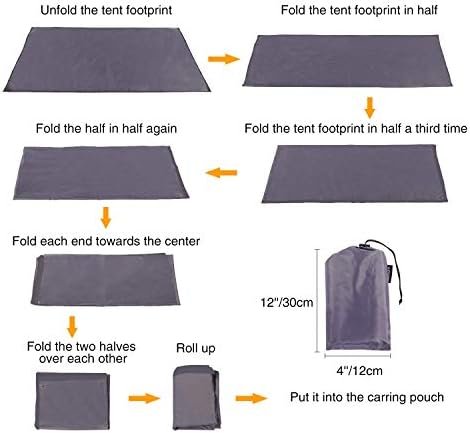REDCAMP Waterproof Camping Tent Tarp - 83" x83'', 4 in 1 Multifunctional Tent Fo... - Image 8