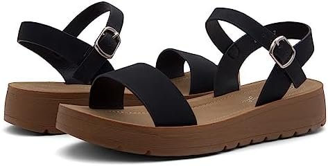 Herstyle Womens H-MARINNA Flat Sandals Open Toes Ankle Strap Casual Walking Shoe... - Image 8