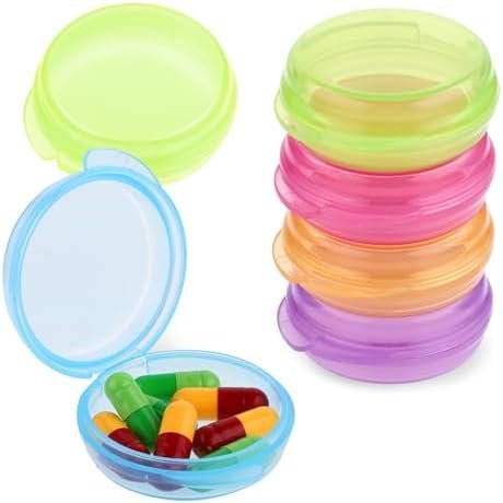 4 Pcs Mini Pill Organizer Small Pill Box Cute Portable Pill Case for Pocket Purs... - Image 10