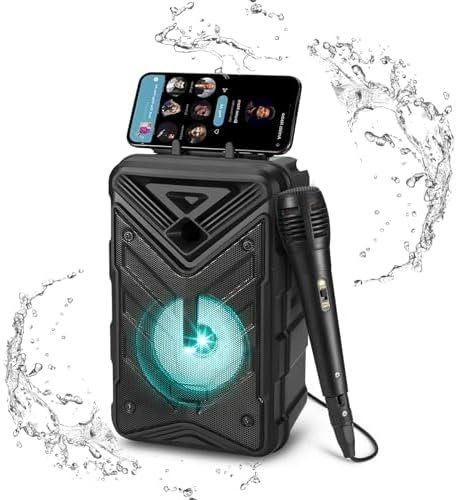 Portable Bluetooth Speaker, RGB Multi-Colors Rhythm Lights, Up to 8H Playtime, I... - Image 2