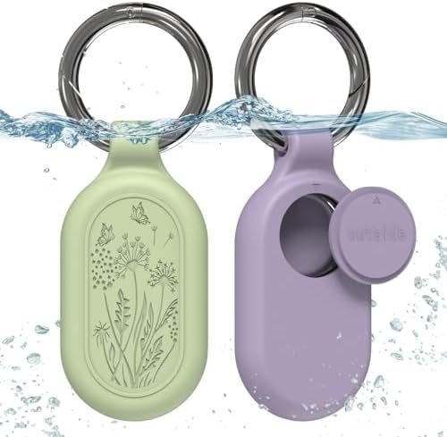 2 Pack for Samsung Galaxy SmartTag2 Case, Flower Engraved Silicone Case for Gala... - Image 2
