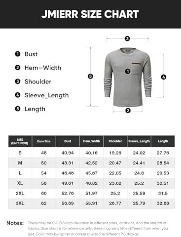 JMIERR Men's T-Shirt Waffle Textured Knit Drop-Shoulder Long Sleeve Tops Hipster... - Image 8