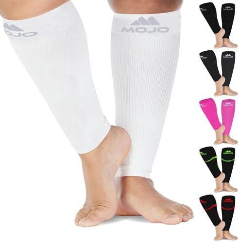 Mojo Compression Socks Footless for Women and Men 20-30mmHg - Extra Wide Plus Si... - Image 2