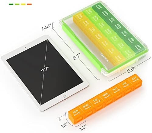 AUVON Monthly Pill Organizer Moistureproof, Large 28 Days Pill Case with Removab... - Image 8