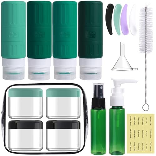 GLAMFIELDS Travel Bottles for Toiletries,TSA Approved 3.3oz Size LeakProof Silic... - Image 2