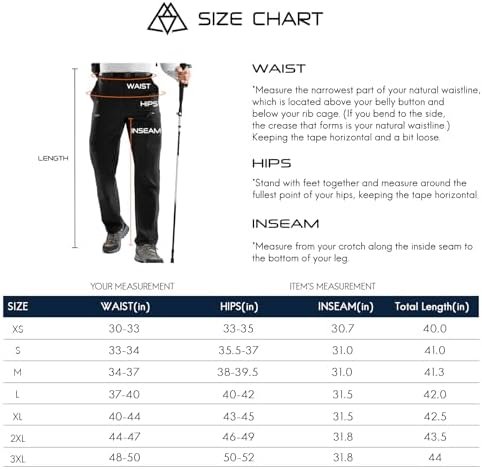 Haimont Mens Hiking Travel Pants Nylon Lightweight Quick Dry Water Resistant Str... - Image 8