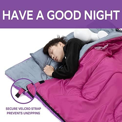 Double Sleeping Bag for Adults Kids - Lightweight 2 Person Sleeping Bag with Pil... - Image 6