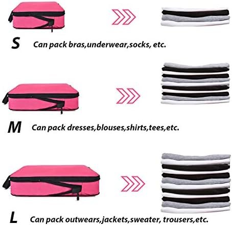 YZAOLL Compression Packing Cubes for Travel Expandable Packing Organizers 3pcs S... - Image 5