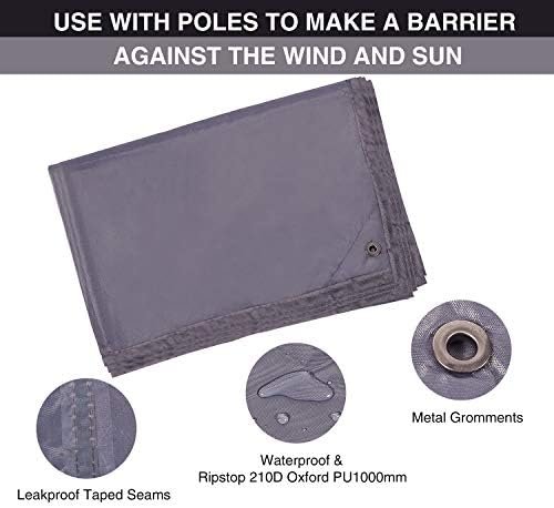 REDCAMP Waterproof Camping Tent Tarp - 83" x83'', 4 in 1 Multifunctional Tent Fo... - Image 4