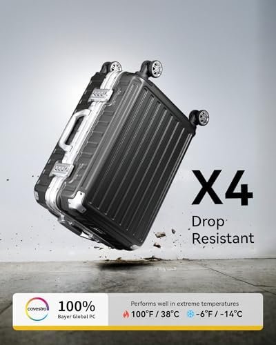 LUGGEX Luggage Sets 2 Piece with Aluminum Frame, Polycarbonate Zipperless Carry ... - Image 5