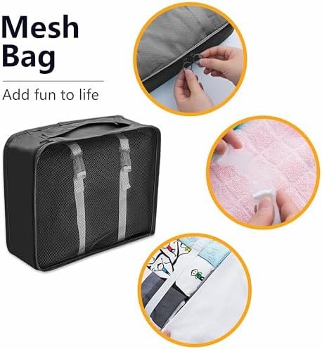 8 Set Travel Packing Organizers Luggage Cubes Organizer Cube Bag Set Suitcase Ca... - Image 7