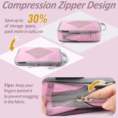 Compression Packing Cubes for Travel,Expandable Packing Cubes for Suitcases, 5 S... - Image 3