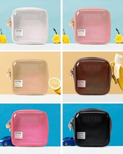 LETGO Small Cosmetic Bag for Purse Mini Makeup Bag for School Cute Clear Make Up... - Image 8