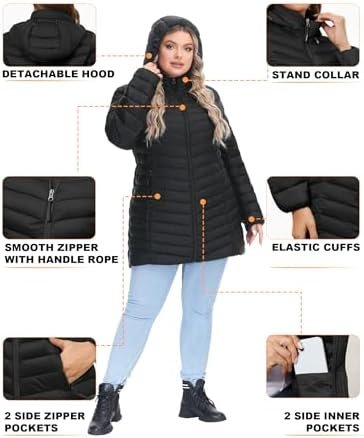 ROYAL MATRIX Women's Packable Puffer Jacket - Lightweight Winter Warm Long Quilt... - Image 6